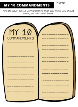 10 commandments tablets
