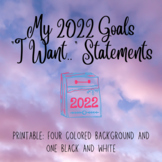 My 2022 Goals "I Want..." Statements Printable