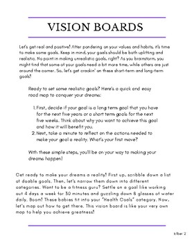My 2024 Vision Lesson and Template by Mrs Elber | TPT