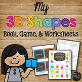3D Shapes Book Solid Shapes Activity Kindergarten First an