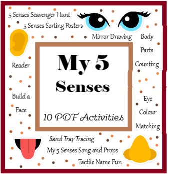 Preview of My 5 Senses Themed Activity Bundle