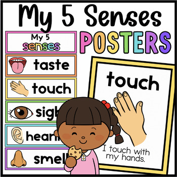 My 5 senses / Posters / Vocab Visuals by Fabulously Bilingual | TPT