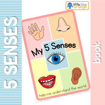 My 5 senses book by Little Blue Orange | TPT