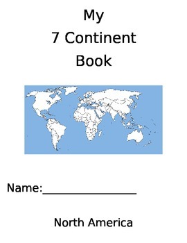 Preview of My 7 Continents Book with pictures