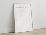 My ABC - Lowercase Pastel Watercolor Poster