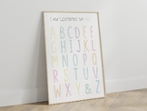 My ABC - Uppercase Pastel Watercolor Poster