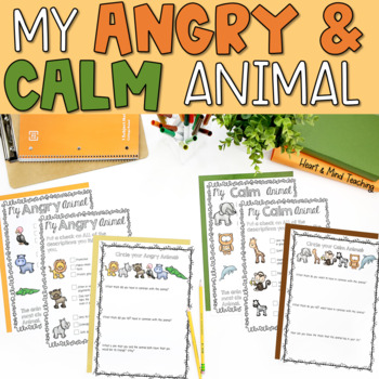 Preview of My Angry & Calm Animal for Anger Management Google Classroom Distance Learning