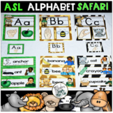 ASL Classroom Alphabet Posters | SAFARI Theme