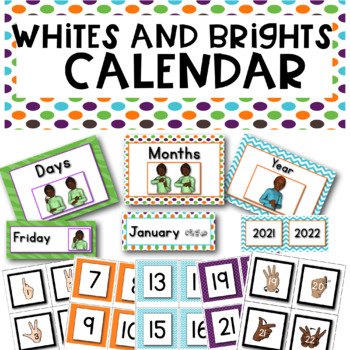 Preview of My ASL Classroom Calendar (White)