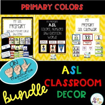 Preview of My ASL Classroom  PRIMARY BUNDLE