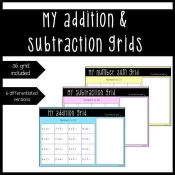 Preview of My Addition & Subtraction Grids