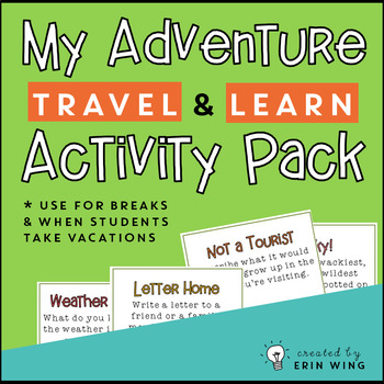 My Adventure Travel and Learn Activity Pack by Erin Wing | TpT