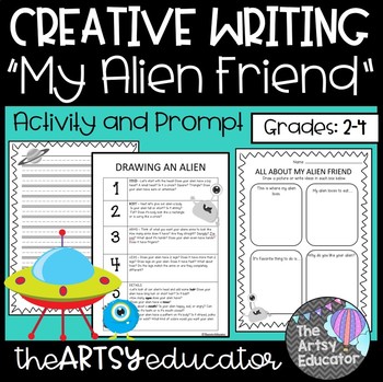 Preview of Create an Alien Friend Creative Writing Activity -- [2nd, 3rd, 4th Grade]
