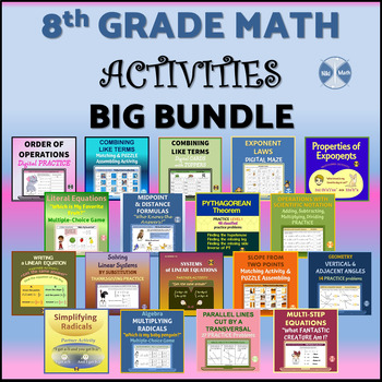 Preview of 8th GRADE MATH Activities (Growing) Bundle