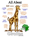 My All About Giraffes Book / Workbook - African Animal Unit Study