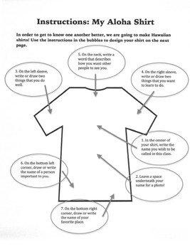 My Aloha Shirt: A Get to Know You Activity by Rock Solid Teaching