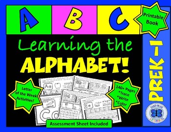 Preview of Learning the Alphabet PreK - 1st Grade