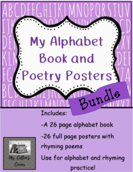 Preview of My Alphabet Book and Poetry posters bundle!- Distance Learning