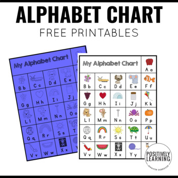 Preview of Alphabet Chart Free Visual for Small Groups and Individual Student Centers