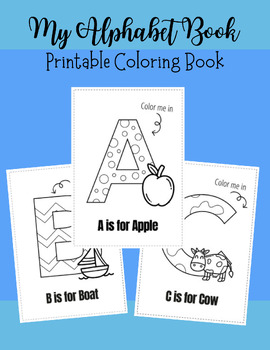 Preview of My Alphabet Coloring Book With Cover Page