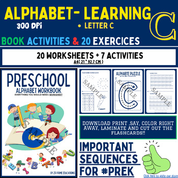 Preview of My Alphabet Learning - 20 Mastery pages for the letter 'C' {Zr Prime Educations}