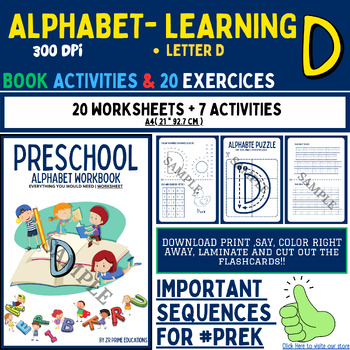Preview of My Alphabet Learning - 20 Mastery pages for the letter 'D' {Zr Prime Educations}