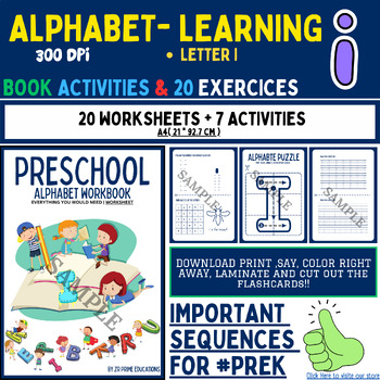 Preview of My Alphabet Learning - 20 Mastery pages for the letter 'I' {Zr Prime Educations}