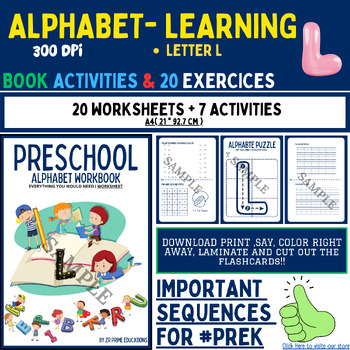 Preview of My Alphabet Learning - 20 Mastery pages for the letter 'L' {Zr Prime Educations}