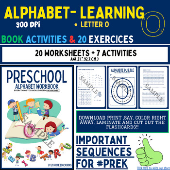 Preview of My Alphabet Learning - 20 Mastery pages for the letter 'O' {Zr Prime Educations}