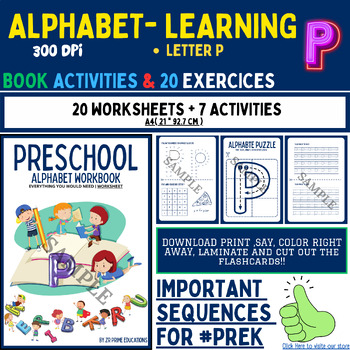Preview of My Alphabet Learning - 20 Mastery pages for the letter 'P' {Zr Prime Educations}