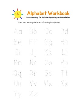 Preview of My Alphabet Workbook. Printing. Vocabulary. ESL. EFL. Young learners. Primary.