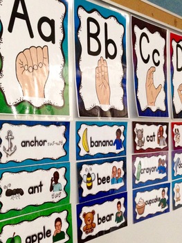 My American Sign Language Watercolor Classroom BUNDLE | TPT