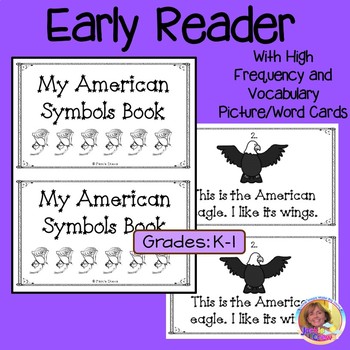 Preview of American Symbols Beginning Reader with Word Cards