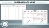 My Anger Diary CBT Take-Home Worksheet Activity Self-Monit