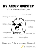 My Anger Monster Worksheet