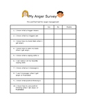 My Anger Survey Pre and Post test for anger groups