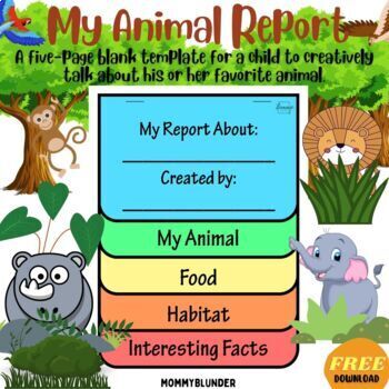 My Animal Report by mommyblunder | TPT