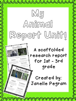 My Animal Report Writing Unit An Informational Writing Unit | TPT