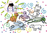 My Animals Starter Pack-11 CLIPARTS BW/COLOUR-