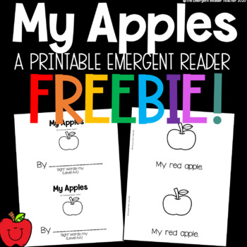 Preview of Apple Emergent Reader FREEBIE