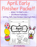My April Early Finisher Packet! Worksheet Activities Sprin