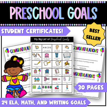 Preview of Preschool Assessment, Data Tracking, Data Binder, Success Criteria, PreK Goals
