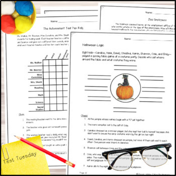 logic puzzles for fourth grade by catch my products tpt