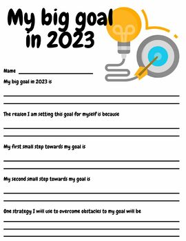 My Big Goal for 2023 by Leslie's Essential Services | TPT