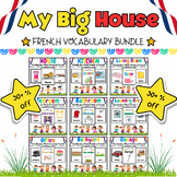 My French Big House Vocabulary Flash Cards Bundle for PreK