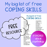 My Big List of Free Coping Skills
