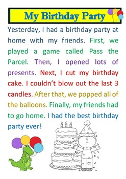 My Birthday Party! (RECOUNT example) by Nettie's Teacher Basket | TpT