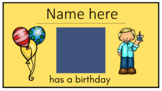 My Birthday Social Story (Editable)