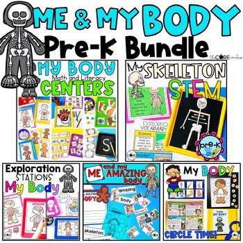 Preview of My Body Activities Bundle for Preschool - All About Me and My Body PreK