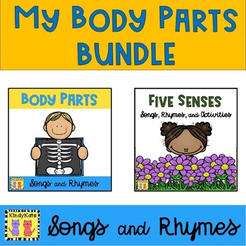 Preview of Body Parts BUNDLE Circle Time Songs and Rhymes, Five Senses, Body Systems